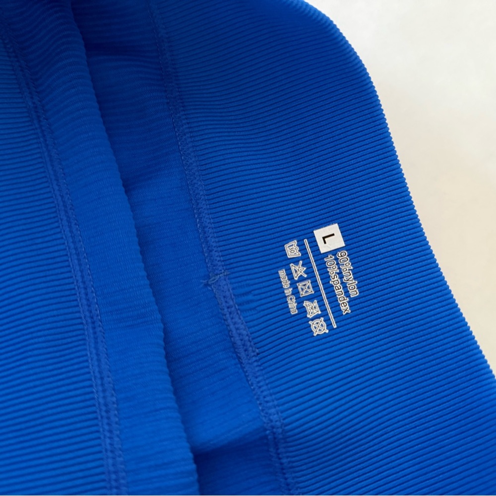Vibrant Blue High-Waisted Leggings - Picture 4 of 4